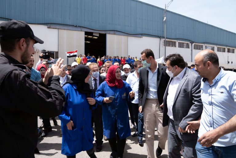 دام برس : دام برس | خلال زيارته مدينة حسياء الصناعية بحمص.. الرئيس الأسد: البلد الذي لا ينتج ليس بلداً مستقلاً